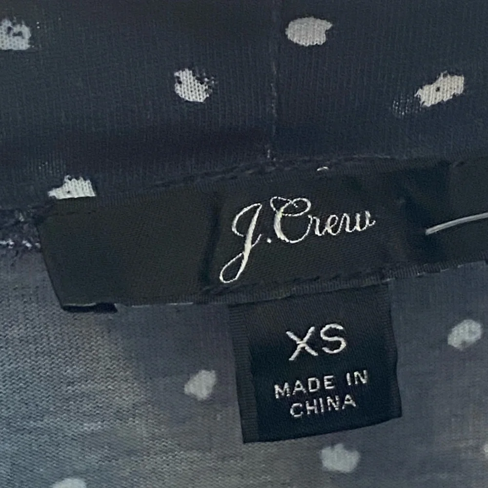 J.Crew Womens NWT Black Polka Dot Tissue Turtleneck Shirt